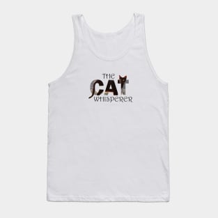 The Cat Whisperer - black cat oil painting word art Tank Top